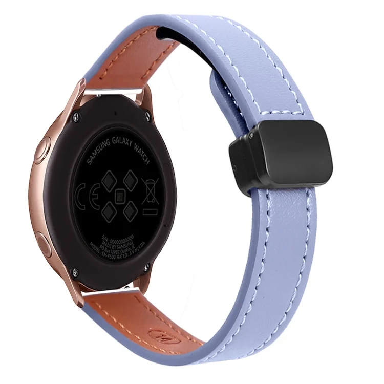 Slim Magnetic Buckle 20mm Microfiber Leather Watch Band