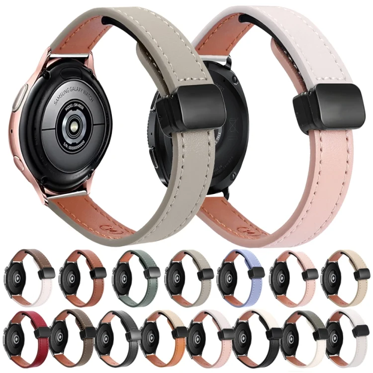 SYA0026721_B1.webp Slim Magnetic Buckle 20mm Microfiber Leather Watch Band - Image 2