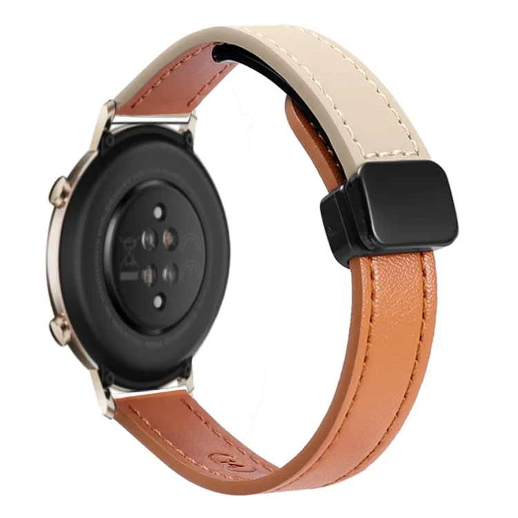 Slim Magnetic Buckle 20mm Microfiber Leather Watch Band