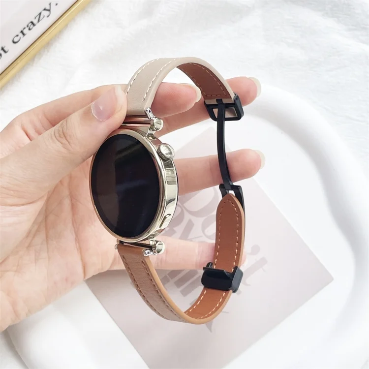 SYA002672202A_2.webp Slim Magnetic Buckle 20mm Microfiber Leather Watch Band - Image 5