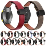 Slim Magnetic Buckle 20mm Microfiber Leather Watch Band - Image 2