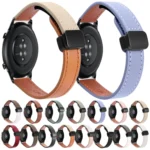Slim Magnetic Buckle 20mm Microfiber Leather Watch Band - Image 2