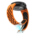 Two Color Magnetic Folding Silver Buckle Silicone Watch Band - Image 7