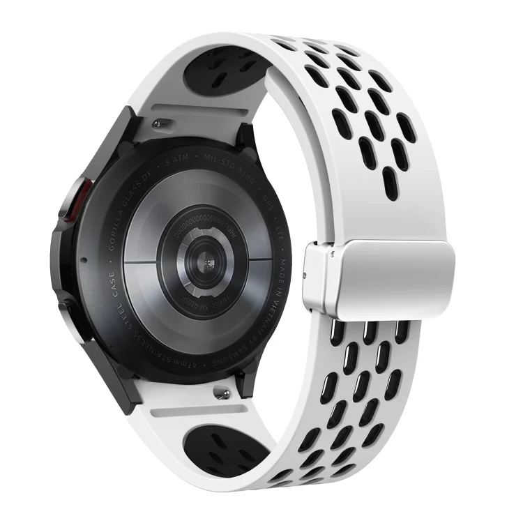 SYA002674104A_1.webp Two Color Magnetic Folding Silver Buckle Silicone Watch Band - Image 5