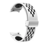 Two Color Magnetic Folding Silver Buckle Silicone Watch Band - Image 6