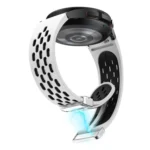 Two Color Magnetic Folding Silver Buckle Silicone Watch Band - Image 7