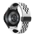 Two Color Magnetic Folding Black Buckle Silicone Watch Band - Image 5