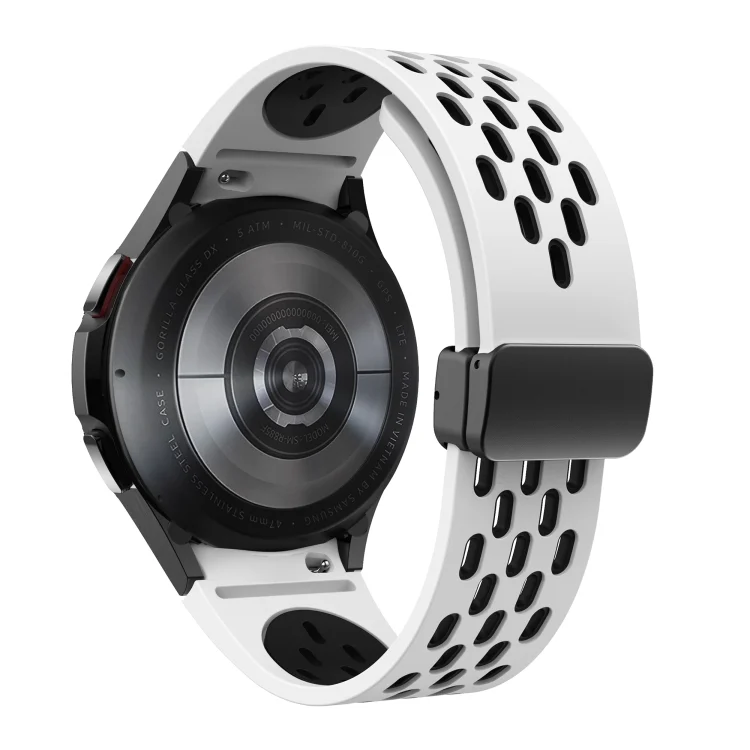 SYA002674312A_1.webp Two Color Magnetic Folding Black Buckle Silicone Watch Band - Image 5