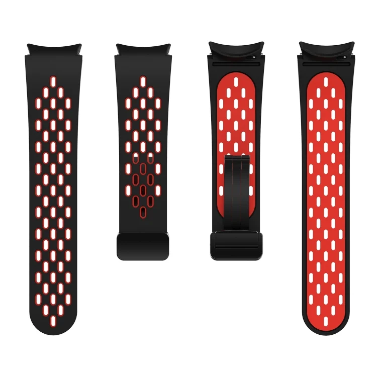 SYA0026743_B2.webp Two Color Magnetic Folding Black Buckle Silicone Watch Band - Image 3