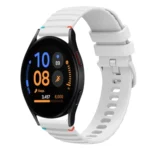 Wavy Dotted Stitched 20mm Silicone Watch Band