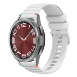 Wavy Dotted Stitched 20mm Silicone Watch Band