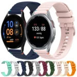 Wavy Dotted Stitched 20mm Silicone Watch Band - Image 2