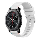 Wavy Dotted Stitched 22mm Silicone Watch Band