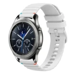 Wavy Dotted Stitched 22mm Silicone Watch Band