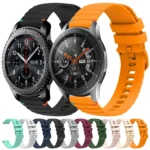 Wavy Dotted Stitched 22mm Silicone Watch Band - Image 2