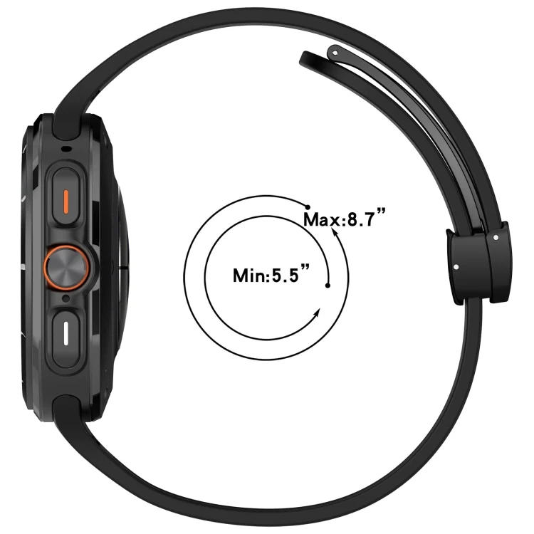 SYA0026759_B3.webp For Samsung Galaxy Watch Ultra 47mm Groove Style Folding Magnetic Buckle Silicone Watch Band - Image 4