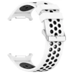 For Samsung Galaxy Watch Ultra 47mm Holes Style Metal Connector Two Color Silicone Watch Band - Image 10