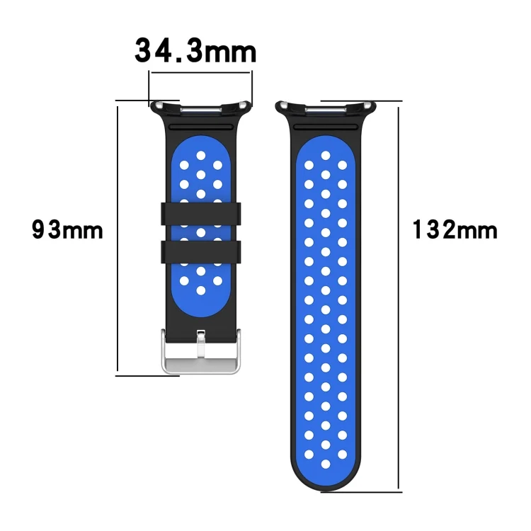 SYA0026764_B4.webp For Samsung Galaxy Watch Ultra 47mm Holes Style Metal Connector Two Color Silicone Watch Band - Image 5