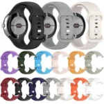 Solid Color Butterfly Buckle Silicone Watch Band, Size:L - Image 3