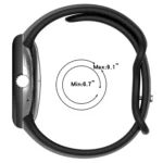 Solid Color Butterfly Buckle Silicone Watch Band, Size:L - Image 4