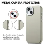 Electroplated Metal Button MagSafe Phone Case, For iPhone 14 Plus, For iPhone 14 - Image 2