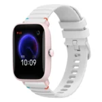 Wavy Dotted Stitched 20mm Silicone Watch Band