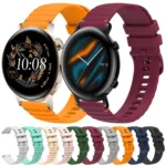 Wavy Dotted Stitched 20mm Silicone Watch Band - Image 2