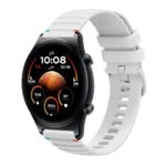 Wavy Dotted Stitched 22mm Silicone Watch Band
