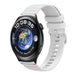 Wavy Dotted Stitched 22mm Silicone Watch Band
