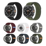 For Samsung Galaxy Watch Ultra 47mm / Ultra 2025 Sea Wave Texture Nylon Hook and Loop Fastener Watch Band - Image 2