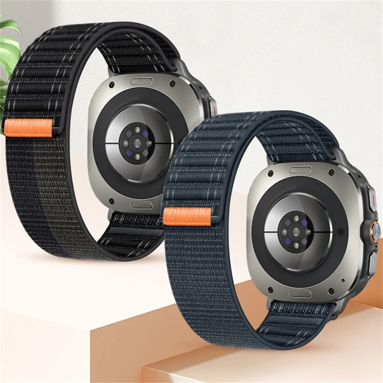 SYA0026819_B3.webp For Samsung Galaxy Watch Ultra 47mm / Ultra 2025 Sea Wave Texture Nylon Hook and Loop Fastener Watch Band - Image 4