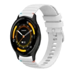 Wavy Dotted Stitched 22mm Silicone Watch Band