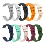 Wavy Dotted Stitched 22mm Silicone Watch Band - Image 3