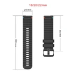 Wavy Dotted Stitched 22mm Silicone Watch Band - Image 4