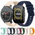 Wavy Dotted Stitched 22mm Silicone Watch Band - Image 2