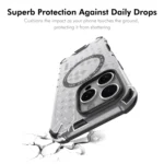 ENKAY Hat-Prince Honeycomb MagSafe Shockproof Phone Case with Large Arc Edge Film, For iPhone 15 Pro Max, For iPhone 15 Pro, For iPhone 15 Plus, For iPhone 15 - Image 7
