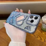 Heart-shaped Mirror Diamond Glitter Phone Case, For iPhone 13 Pro Max, For iPhone 13 Pro, For iPhone 13