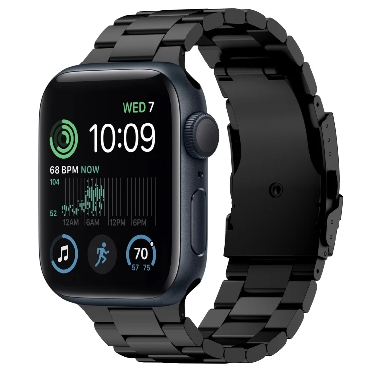 Three Beads Titanium Alloy Metal Watch Band, For Apple Watch SE 2022 40mm, For Apple Watch SE 2022 44mm, For Apple Watch Series 7 41mm, For Apple Watch Series 7 45mm, For Apple Watch Series 6 40mm