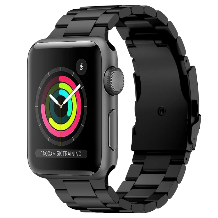 Three Beads Titanium Alloy Metal Watch Band, For Apple Watch Series 3 38mm, For Apple Watch Series 3 42mm