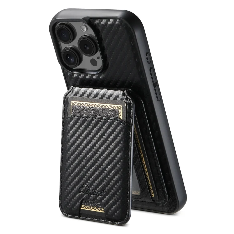 SYA002690601A.webp Suteni TXWH18 Carbon Fiber Texture Detachable Wallet MagSafe Phone Case, For iPhone 16 Pro Max, For iPhone 16 Pro, For iPhone 16 Plus, For iPhone 16, For iPhone 15 Pro Max, For iPhone 15 Pro... - Image 1