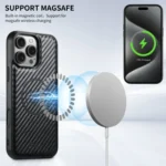 Suteni TXWH18 Carbon Fiber Texture Detachable Wallet MagSafe Phone Case, For iPhone 16 Pro Max, For iPhone 16 Pro, For iPhone 16 Plus, For iPhone 16, For iPhone 15 Pro Max, For iPhone 15 Pro... - Image 4