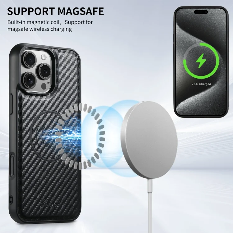 SYA002690601A_2.webp Suteni TXWH18 Carbon Fiber Texture Detachable Wallet MagSafe Phone Case, For iPhone 16 Pro Max, For iPhone 16 Pro, For iPhone 16 Plus, For iPhone 16, For iPhone 15 Pro Max, For iPhone 15 Pro... - Image 4