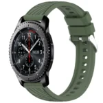 Stripe Texture 22mm Silicone Watch Band