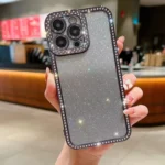 Diamond Gradient Glitter Plated TPU Phone Case, For iPhone 16 Pro Max, For iPhone 16 Pro