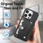Wristband Kickstand Card Wallet Back Phone Case with Tool Knife, For iPhone 16 Pro Max, For iPhone 16 Pro, For iPhone 16 Plus, For iPhone 16 - Image 8