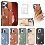 Wristband Kickstand Card Wallet Back Phone Case with Tool Knife, For iPhone 16 Pro Max, For iPhone 16 Pro, For iPhone 16 Plus, For iPhone 16 - Image 6