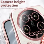 Gradient Glitter Immortal 3D Dragonfly Holder Plated Phone Case, For Xiaomi 14 Ultra, For Xiaomi 14 Pro, For Xiaomi 14 - Image 4