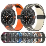 For Samsung Galaxy Watch Ultra 47mm Magnetic Folding Buckle Silicone Watch Band - Image 2