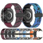 For Samsung Galaxy Watch Ultra 47mm Magnetic Folding Buckle Silicone Watch Band - Image 3