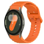 Wavy Grain Stitched Quick Release Silicone Watch Band